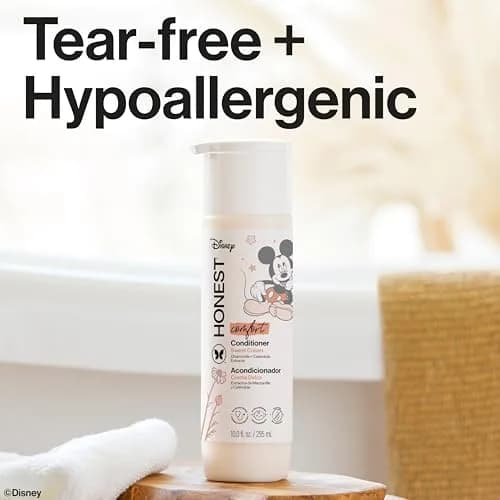 The Honest Company Disney Mickey Mouse Comfort Sweet Cream Conditioner 295ml (10 Fl Oz) | Tear-Free Formula for All Hair Types thumbnail 2