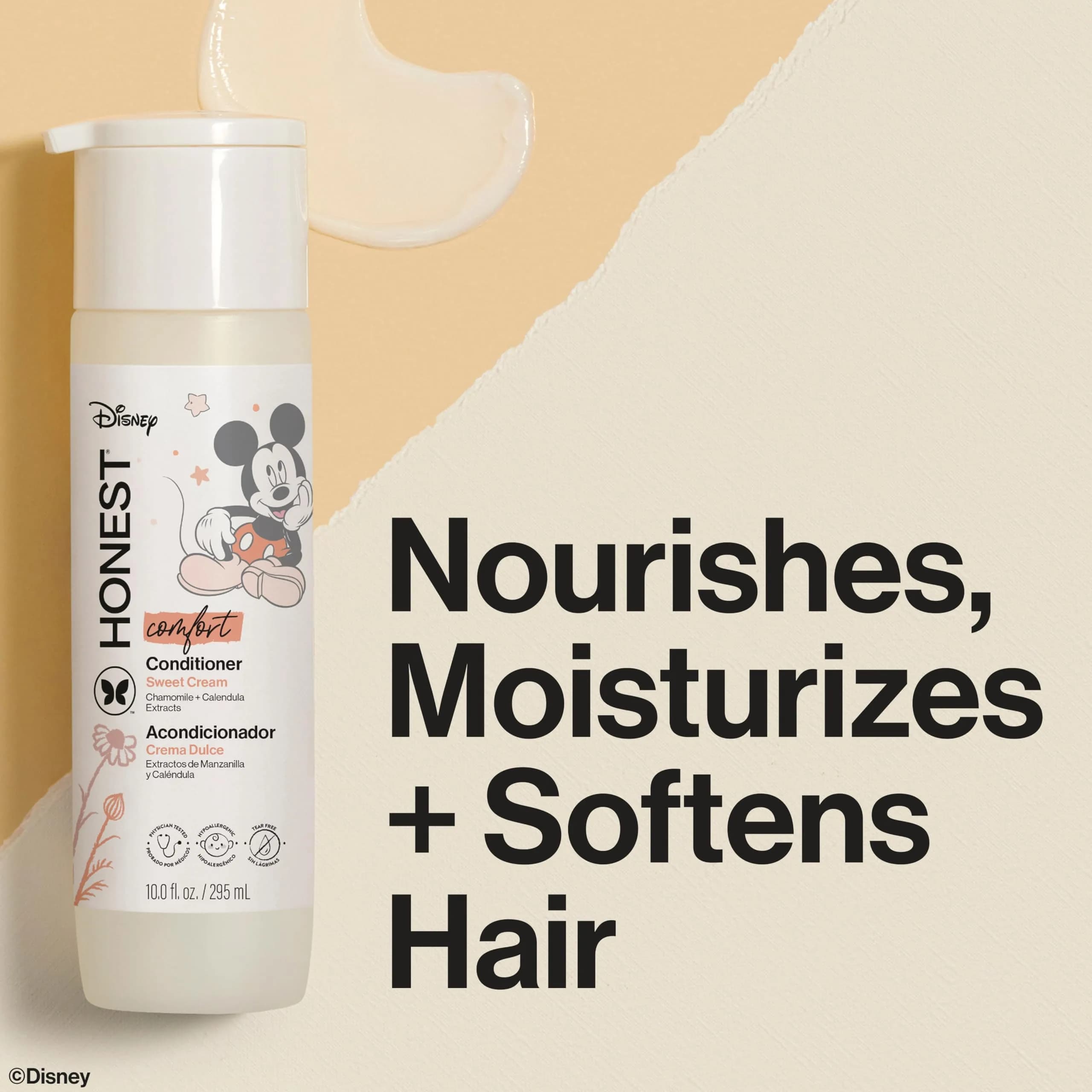 Disney Comfort Sweet Cream Conditioner - Gentle, Tear-Free, Hypoallergenic Formula, 10 fl oz - view 3