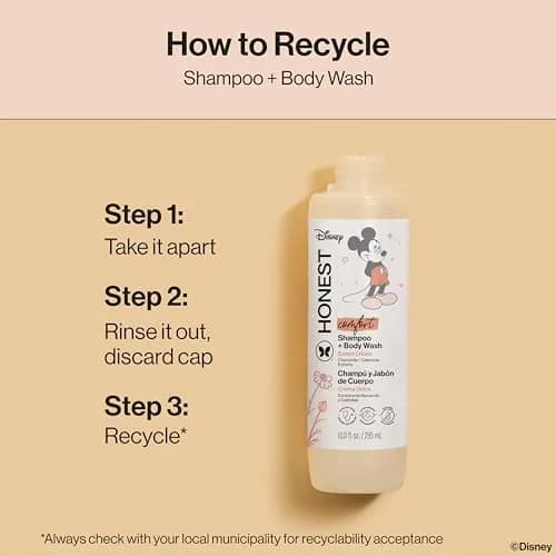The Honest Company Shampoo Body Wash, Disney’s Mickey Mouse Comfort Sweet Cream 296ml (10 Fl Oz) | Gentle Cleansing for All Hair Types thumbnail 9