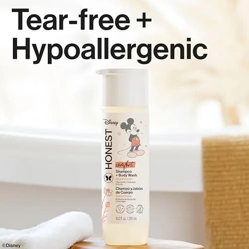 The Honest Company Shampoo Body Wash, Disney’s Mickey Mouse Comfort Sweet Cream 296ml (10 Fl Oz) | Gentle Cleansing for All Hair Types thumbnail 2