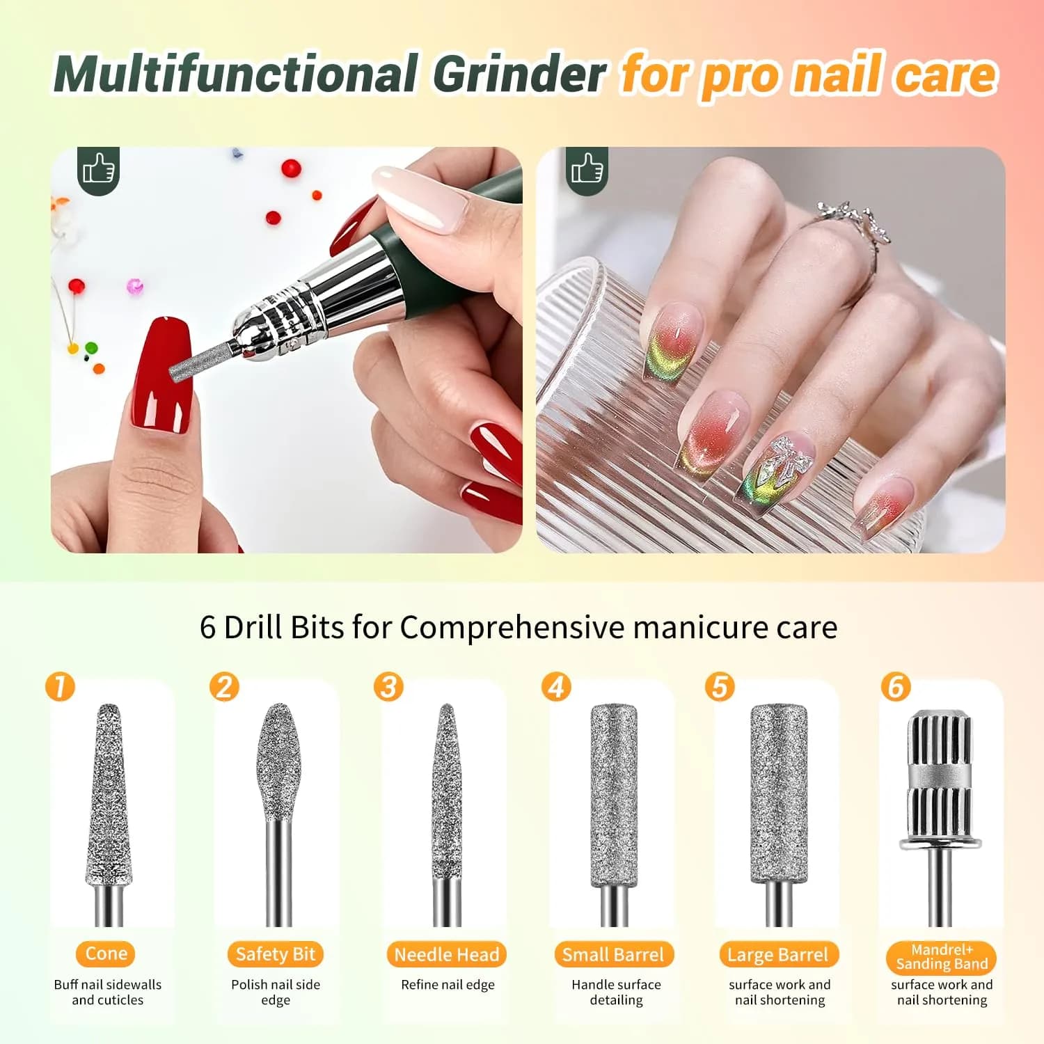 JEWHITENY SG707 Professional Rechargeable Nail Drill 35000 RPM | Acrylic & Gel Nail Care - view 7