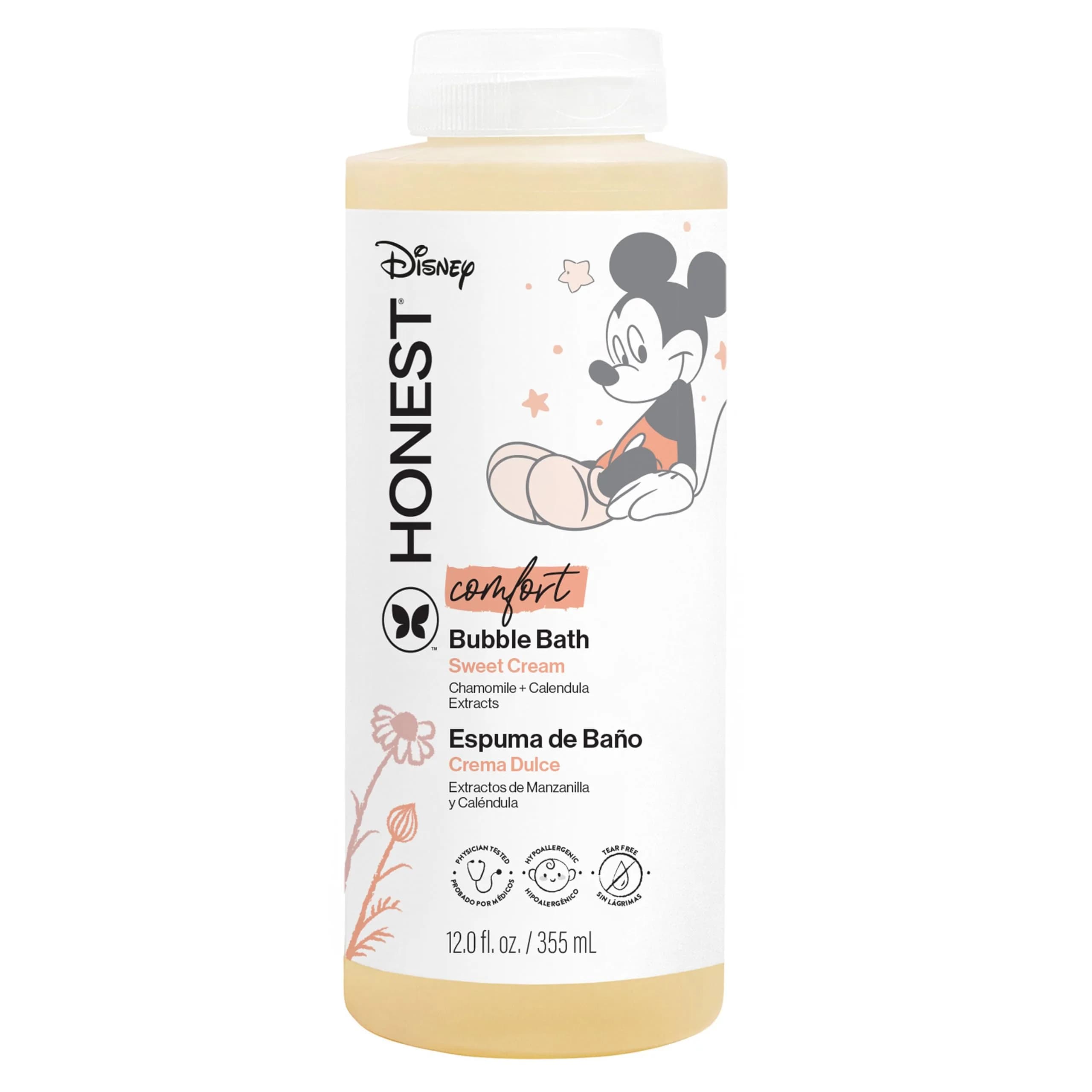 The Honest Company Disney Mickey Mouse Comfort Sweet Cream Bubble Bath 355ml (12 Fl Oz) | Tear-Free Gentle Cleanser — 12 Fl Oz
