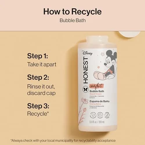 The Honest Company Disney Mickey Mouse Comfort Sweet Cream Bubble Bath 355ml (12 Fl Oz) | Tear-Free Gentle Cleanser thumbnail 9