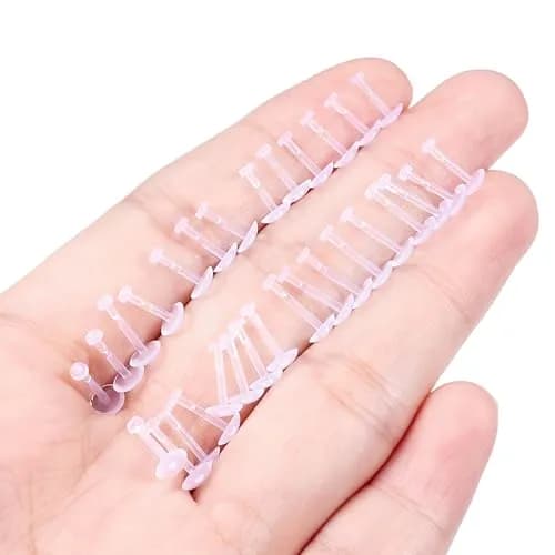Lcolyoli Clear Nose Studs & Lip Rings 30PCS 18G | Retainers for Work, Surgery, MRI thumbnail 4