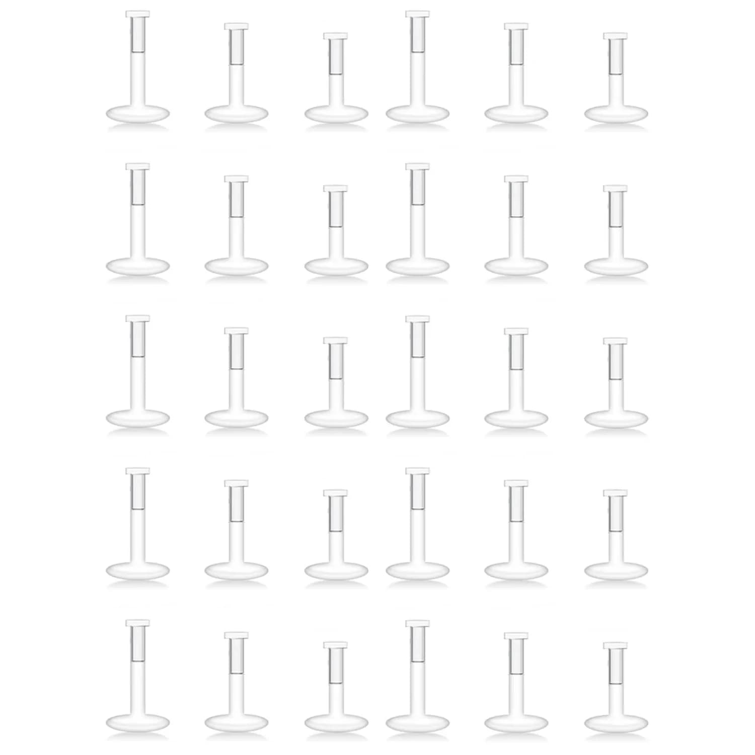 Lcolyoli Clear Nose Studs & Lip Rings 30PCS 18G | Retainers for Work, Surgery, MRI