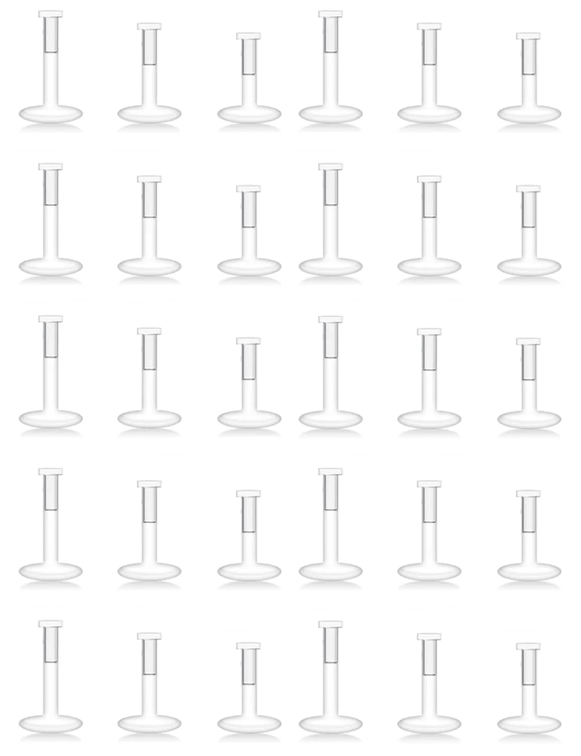 Lcolyoli Clear Nose Studs & Lip Rings 30PCS 18G | Retainers for Work, Surgery, MRI - main product image