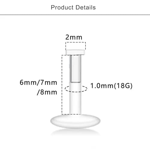 Lcolyoli Clear Nose Studs & Lip Rings 30PCS 18G | Retainers for Work, Surgery, MRI thumbnail 2