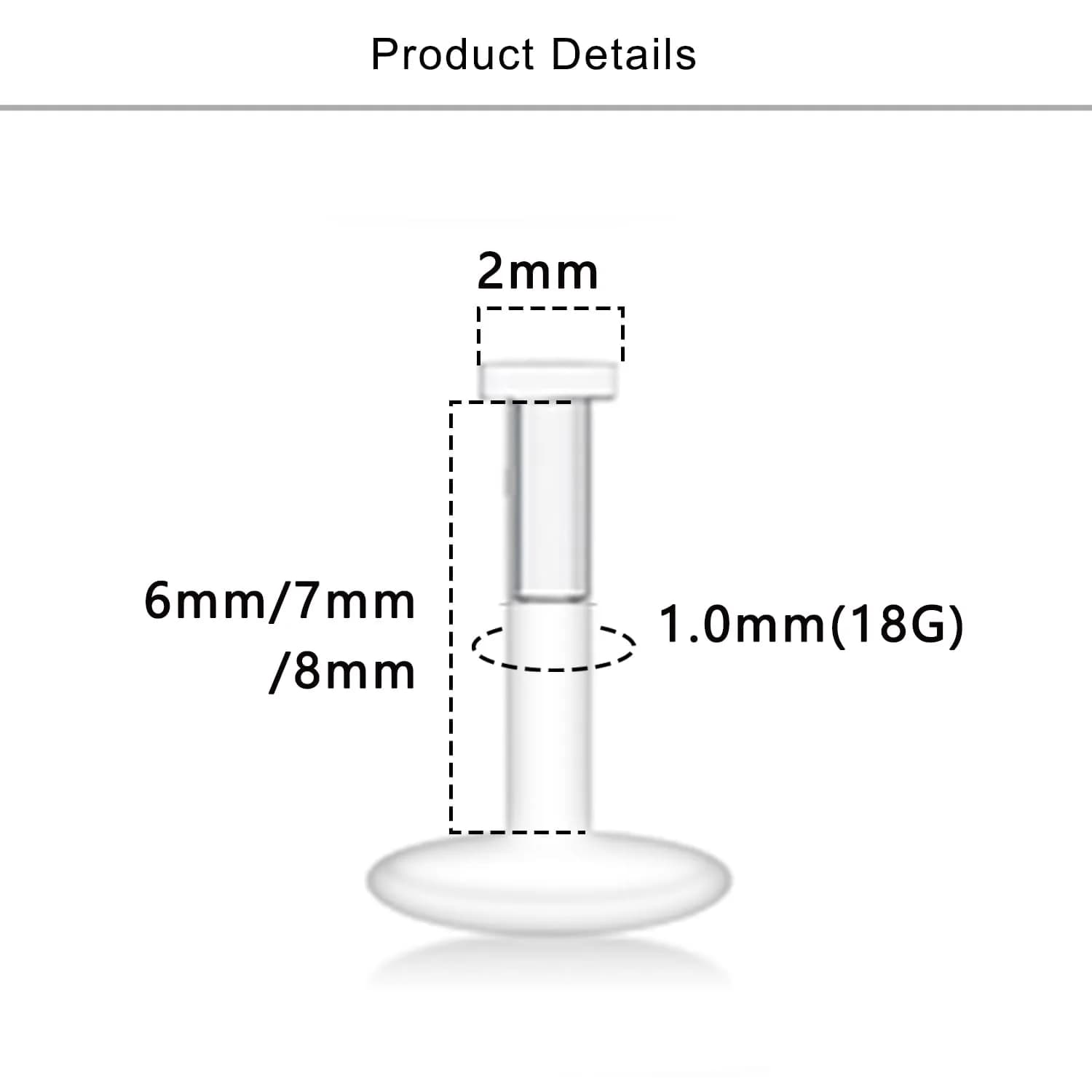Lcolyoli Clear Nose Studs & Lip Rings 30PCS 18G | Retainers for Work, Surgery, MRI - view 2