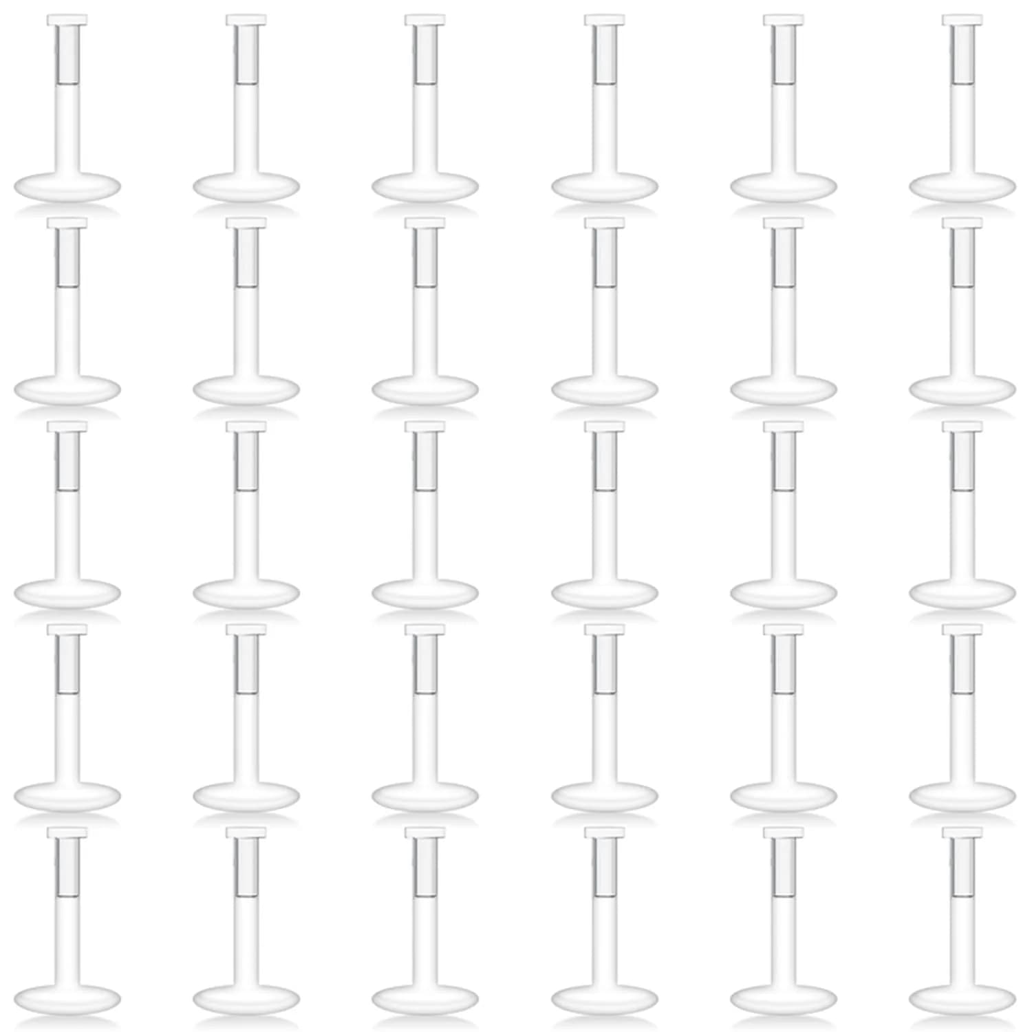 Lcolyoli Clear Nose Studs Retainers 18G (1.0mm) 8mm Length | Invisible Piercing Jewelry for Work & Sports