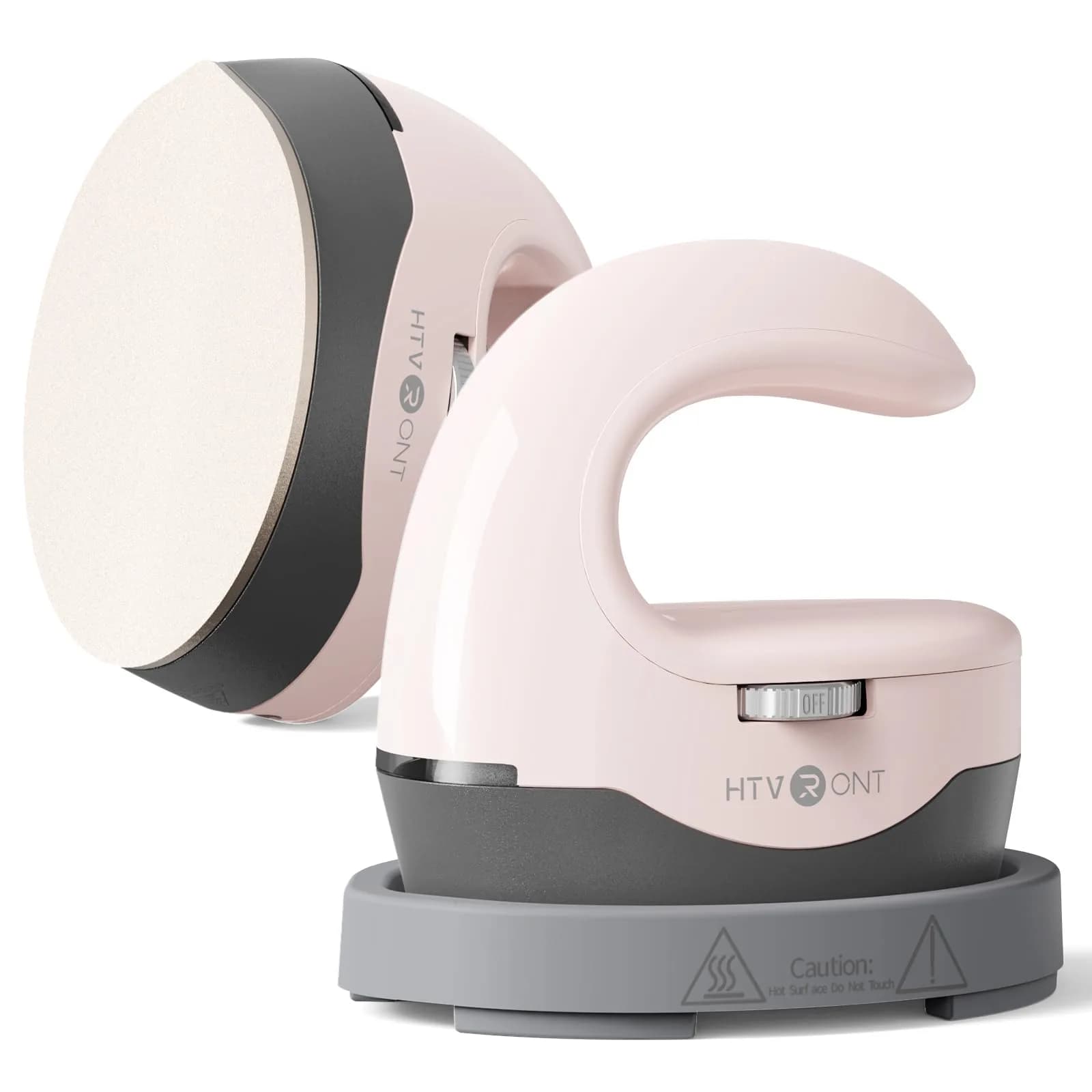 HTVRONT Mini Heat Press Machine H1 Pink | 2.36" x 3.86" (6cm x 9.8cm) - main product image