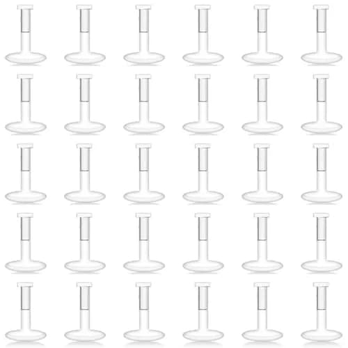 Lcolyoli 30PCS Clear Nose Studs Retainers 18G 6mm | Invisible Nose Pin for Work — Flat Top-30Pcs-18G-1/4"