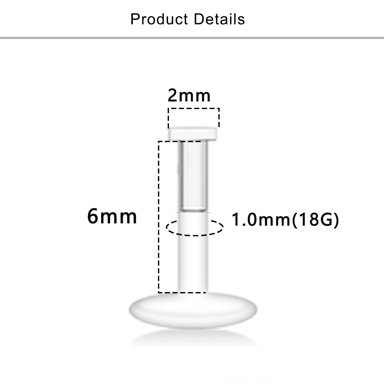 Lcolyoli 30PCS Clear Nose Studs Retainers 18G 6mm | Invisible Nose Pin for Work - view 2
