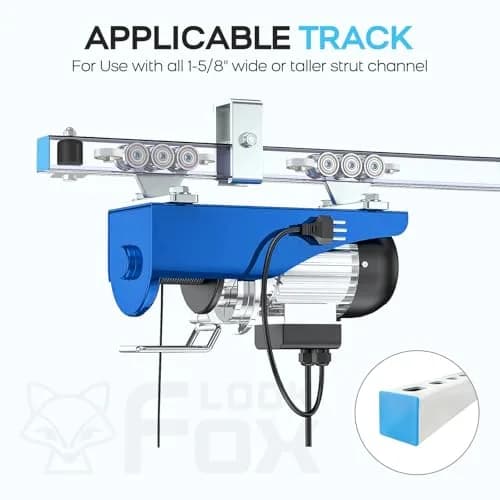 LookFox 6+2 Wheel Hoist Trolley with Limiter, Anti-Lock & Anti-Fall | Heavy-Duty Material Handling Equipment thumbnail 6