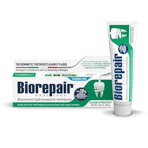 Biorepair Clean & Protect Hydroxyapatite Toothpaste 96g (3.39 Oz) | Fluoride-Free Enamel Care thumbnail 1