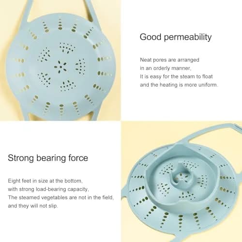 Vbvbip Collapsible Silicone Steamer Basket Small Size | Foldable Microwave Safe Kitchen Essential thumbnail 3