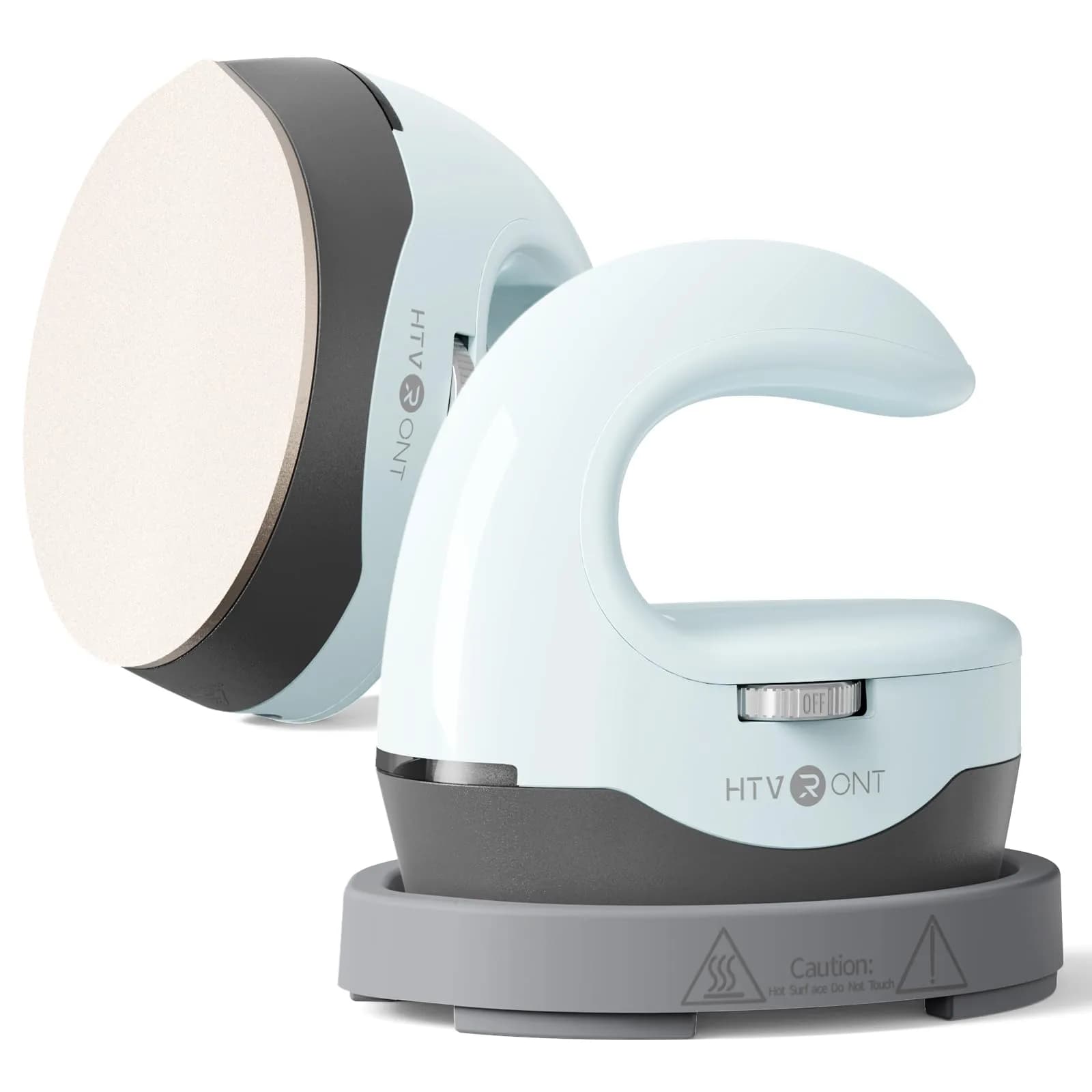 HTVRONT Mini Heat Press Machine H1 Bubble Blue | Compact Craft Iron for T-Shirts, Hats, Bags - main product image