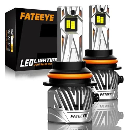 FateEye 9007 Fog Light Bulb 60000LM Super Bright with Fan | 130W, 6500K White, Pack of 2, No Adapter thumbnail 1
