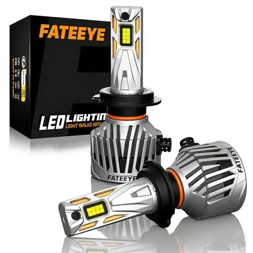 FateEye H7 Fog Light Bulb 60000LM | Super Bright 130W Fan, 6500K White, Pack of 2 thumbnail 1