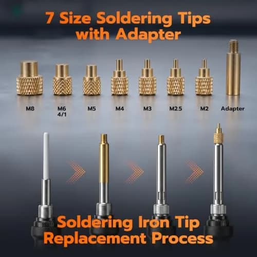 3DZWMAN Vertical Heat Press Machine with M2-M8 Heat Set Tips & Brass Inserts | 410mm Insertion Height, 2kg (4.4lb) thumbnail 4