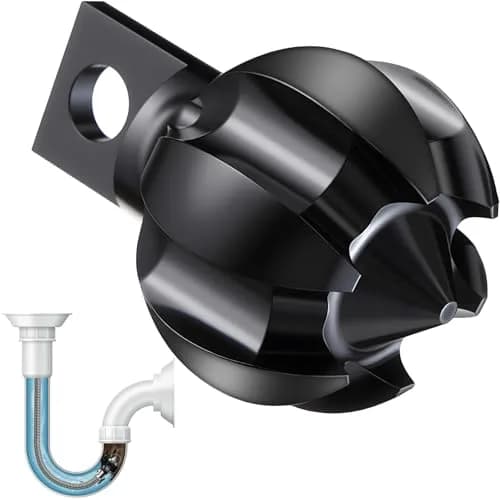 Enhon 1.2" Spiral Root Cutter Attachment for Drain Augers, 4.3 cm (1.77") Black | Fits 1.5–3" Pipes, Clears Scale & Small Roots thumbnail 1