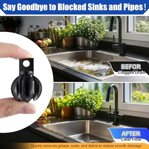 Enhon 1.2" Spiral Root Cutter Attachment for Drain Augers, 4.3 cm (1.77") Black | Fits 1.5–3" Pipes, Clears Scale & Small Roots thumbnail 5