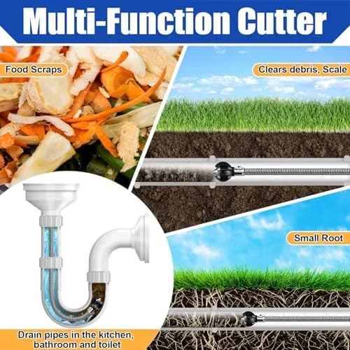 Enhon 1.2" Spiral Root Cutter Attachment for Drain Augers, 4.3 cm (1.77") Black | Fits 1.5–3" Pipes, Clears Scale & Small Roots thumbnail 7