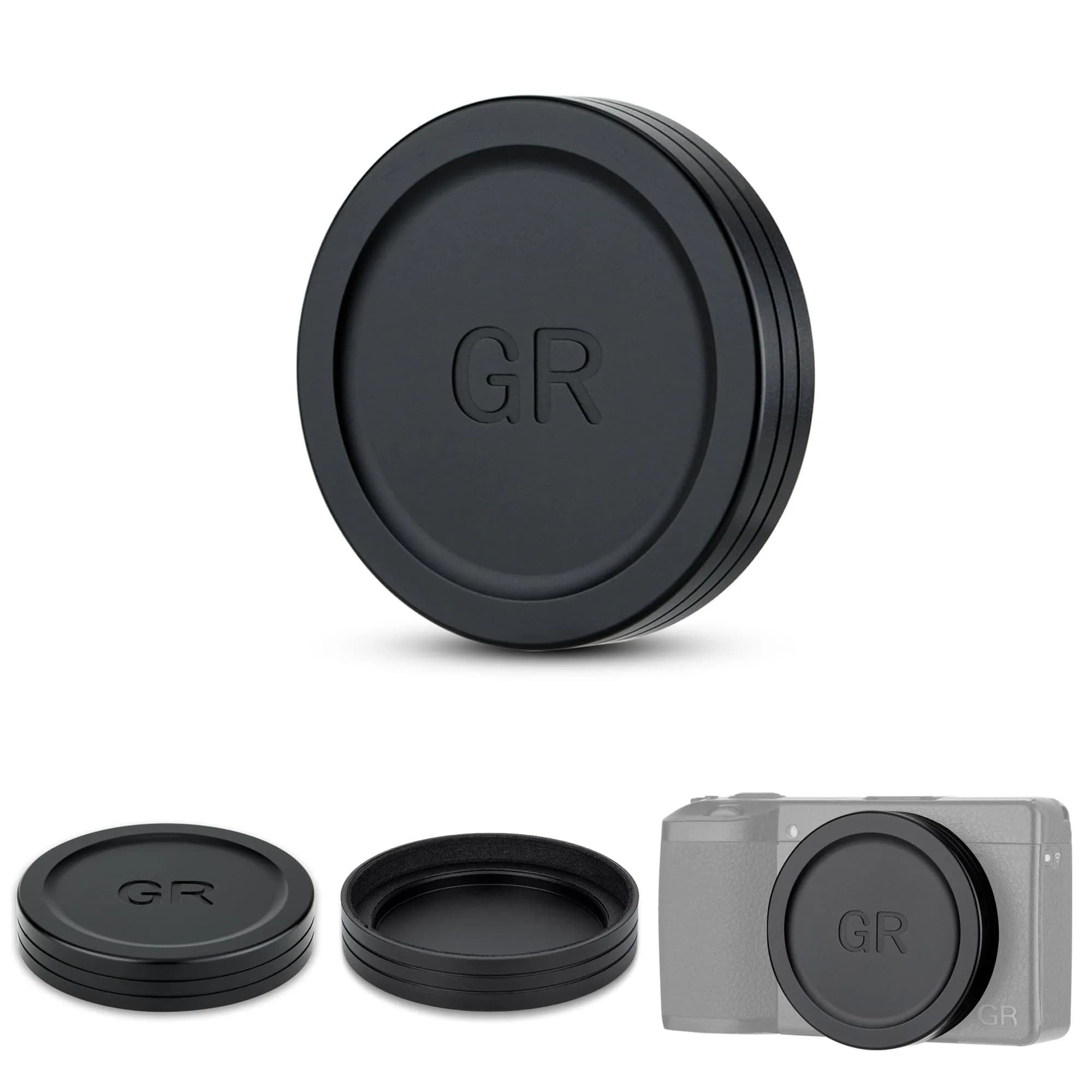JJC Aluminum Lens Cap for Ricoh GR IV HDF Monochrome | 1.7cm (0.67in) Lens Protector - main product image