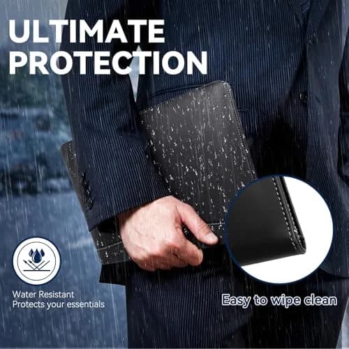 WRIYES Professional Padfolio Portfolio Folder | Faux Leather, Letter-Size, Slim & Durable thumbnail 3