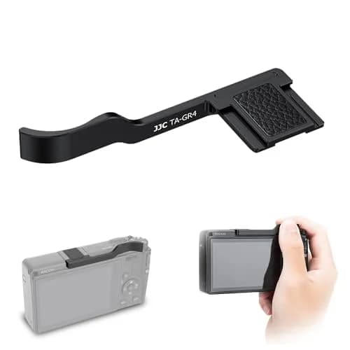 JJC Metal Thumb Up Grip for Ricoh GR IV GR4 HDF Monochrome Digital Camera | Secure Hot Shoe Mount for Steady Shooting thumbnail 1