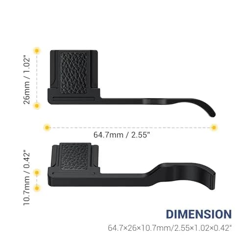JJC Metal Thumb Up Grip for Ricoh GR IV GR4 HDF Monochrome Digital Camera | Secure Hot Shoe Mount for Steady Shooting thumbnail 7