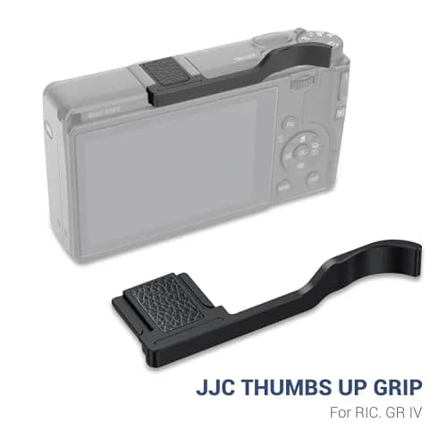 JJC Metal Thumb Up Grip for Ricoh GR IV GR4 HDF Monochrome Digital Camera | Secure Hot Shoe Mount for Steady Shooting thumbnail 2