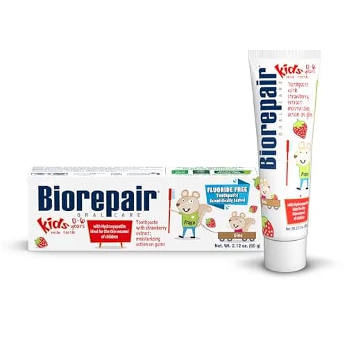 Biorepair Kids Toothpaste Strawberry 60g (2.12 Oz) | Hydroxyapatite Enamel Protection thumbnail 1