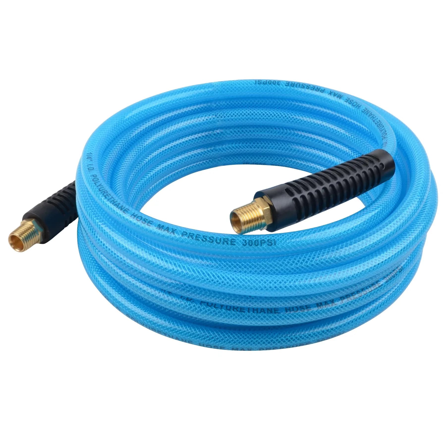 CRAFTSMAN 1/4-in x 25-ft Polyurethane Air Hose | Lightweight, Kink-Resistant, 300 PSI, Flexible — Blue