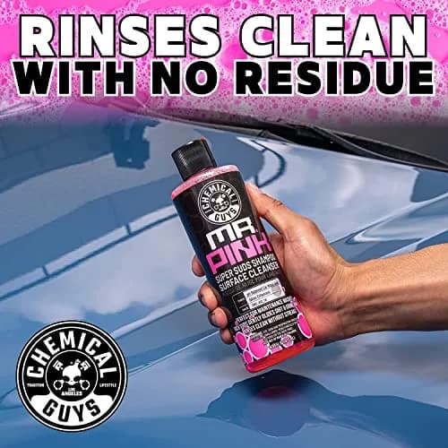 Chemical Guys Mr. Pink Foaming Car Wash Soap & Chenille Mitt Kit 473ml (16 fl oz) | Scratch-Free Wash for All Surfaces thumbnail 4