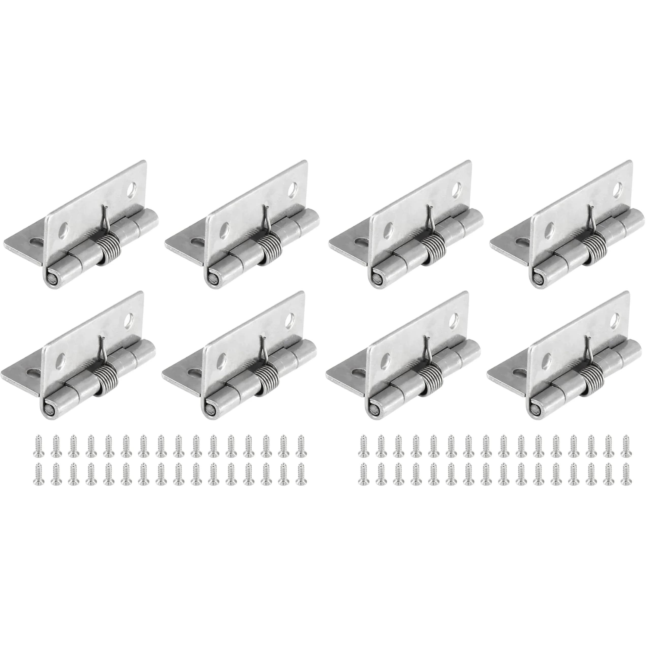 Luomorgo Self Closing Spring Hinges 50mm (2 Inch) 304 Stainless Steel | Pack of 8 Cabinet Door Hinges