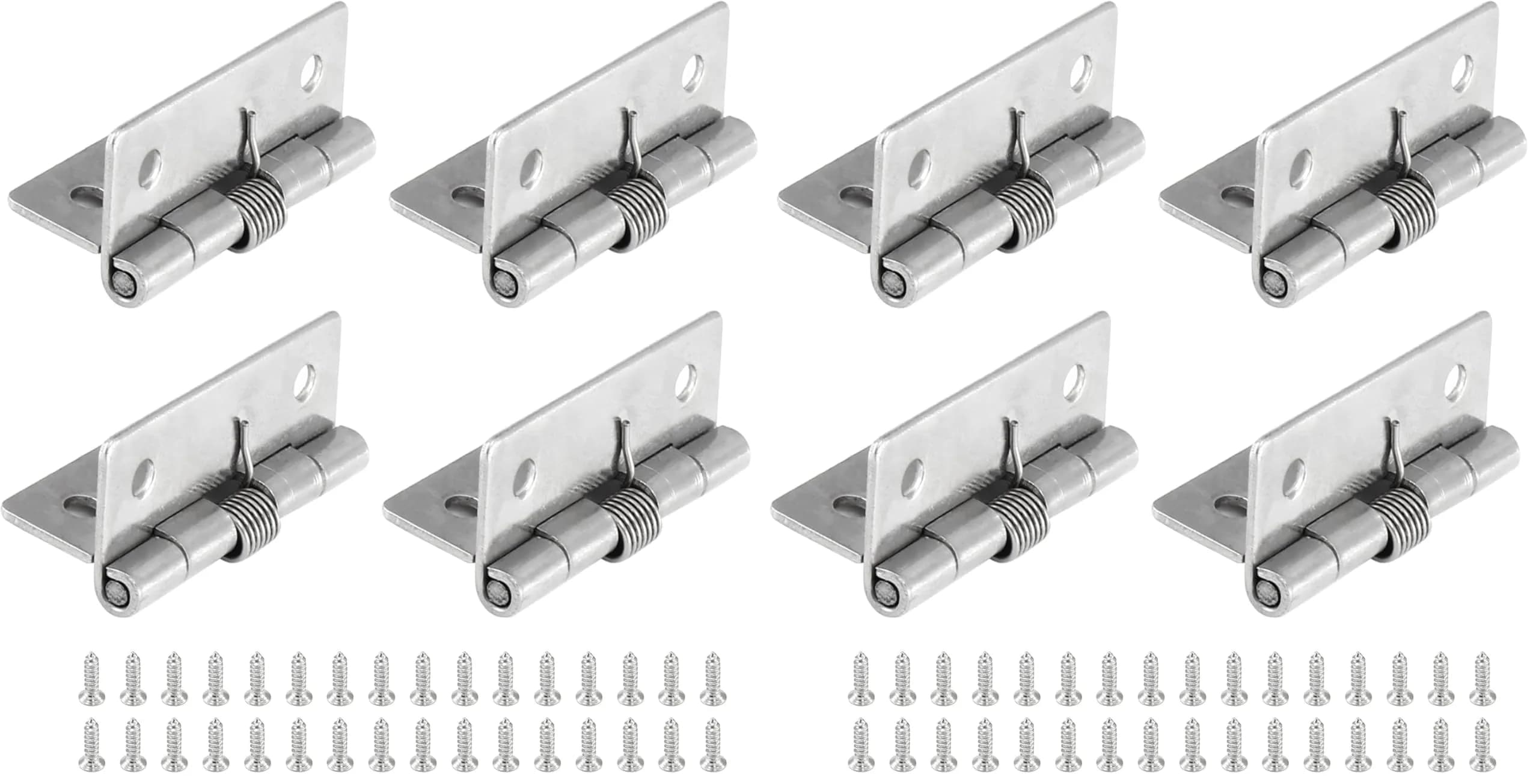 Luomorgo Self Closing Spring Hinges 50mm (2 Inch) 304 Stainless Steel | Pack of 8 Cabinet Door Hinges - main product image