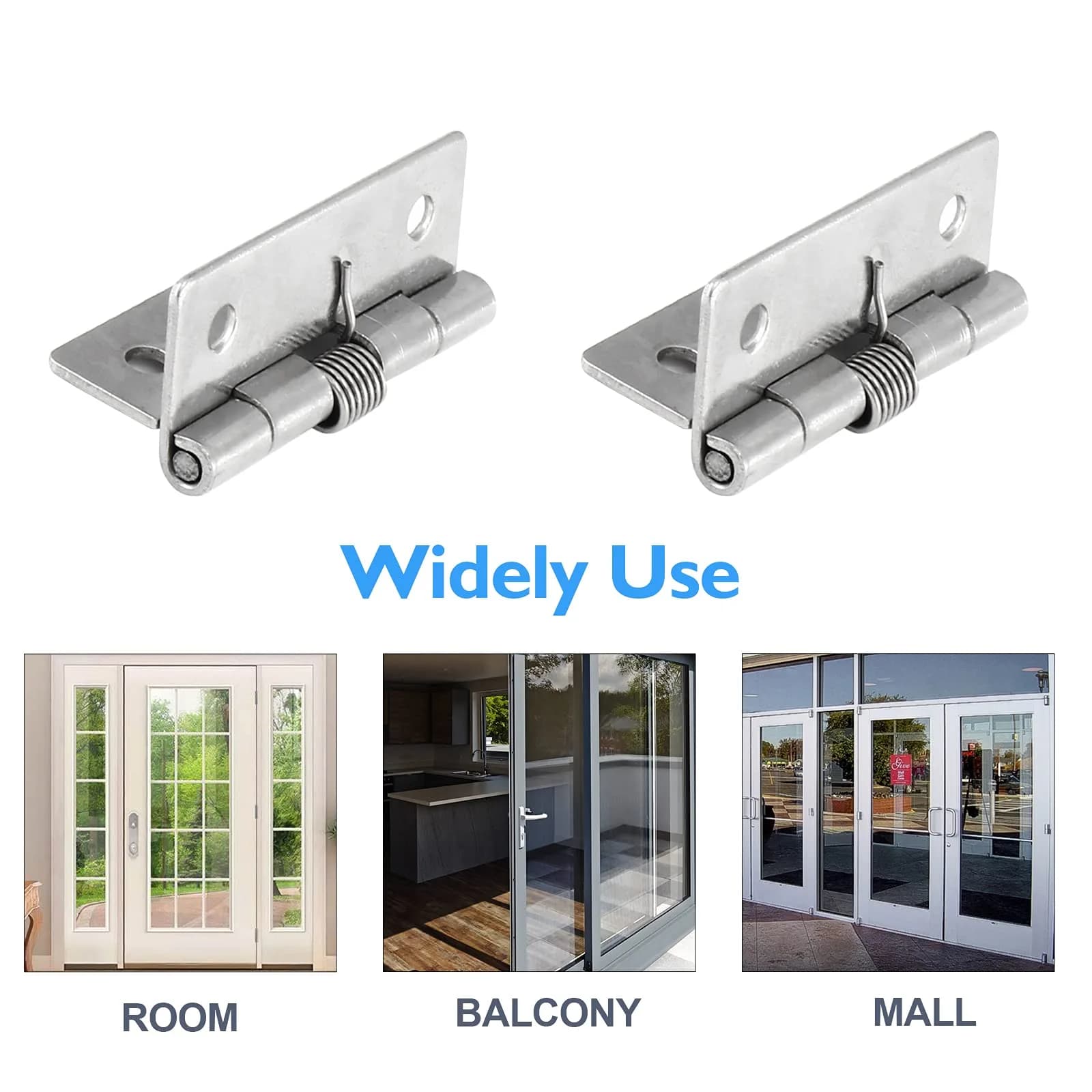 Luomorgo Self Closing Spring Hinges 50mm (2 Inch) 304 Stainless Steel | Pack of 8 Cabinet Door Hinges - view 7