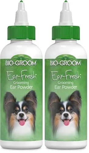 Bio-groom Ear-Fresh Dog Grooming Ear Powder 48 g (2 x 24 g) | Cruelty-Free Formula for Dry, Odor-Free Ears thumbnail 1