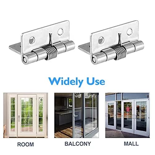Luomorgo Spring Loaded Cabinet Hinges 40mm (1.57 Inch) Stainless Steel Self Closing | Pack of 8 Hinges with Screws thumbnail 7