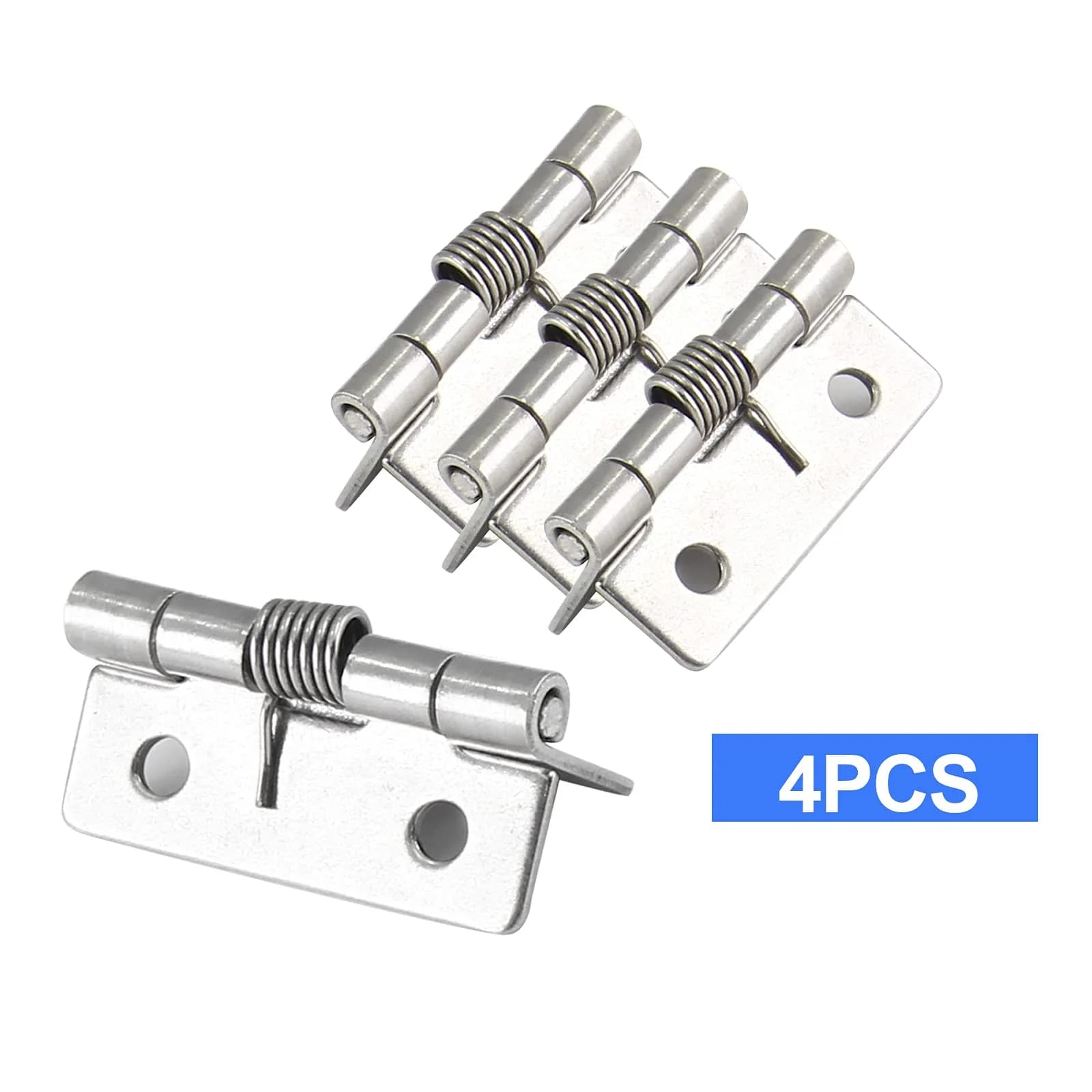 Luomorgo Spring Loaded Cabinet Hinges 40mm (1.57 Inch) Stainless Steel Self Closing | Pack of 8 Hinges with Screws - view 3
