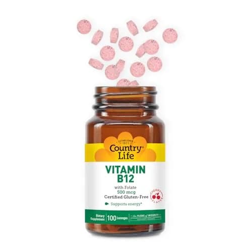 Country Life Vitamin B12 with Folate 500mcg | Supports Energy & Red Blood Cell Production (Pack of 2) thumbnail 6