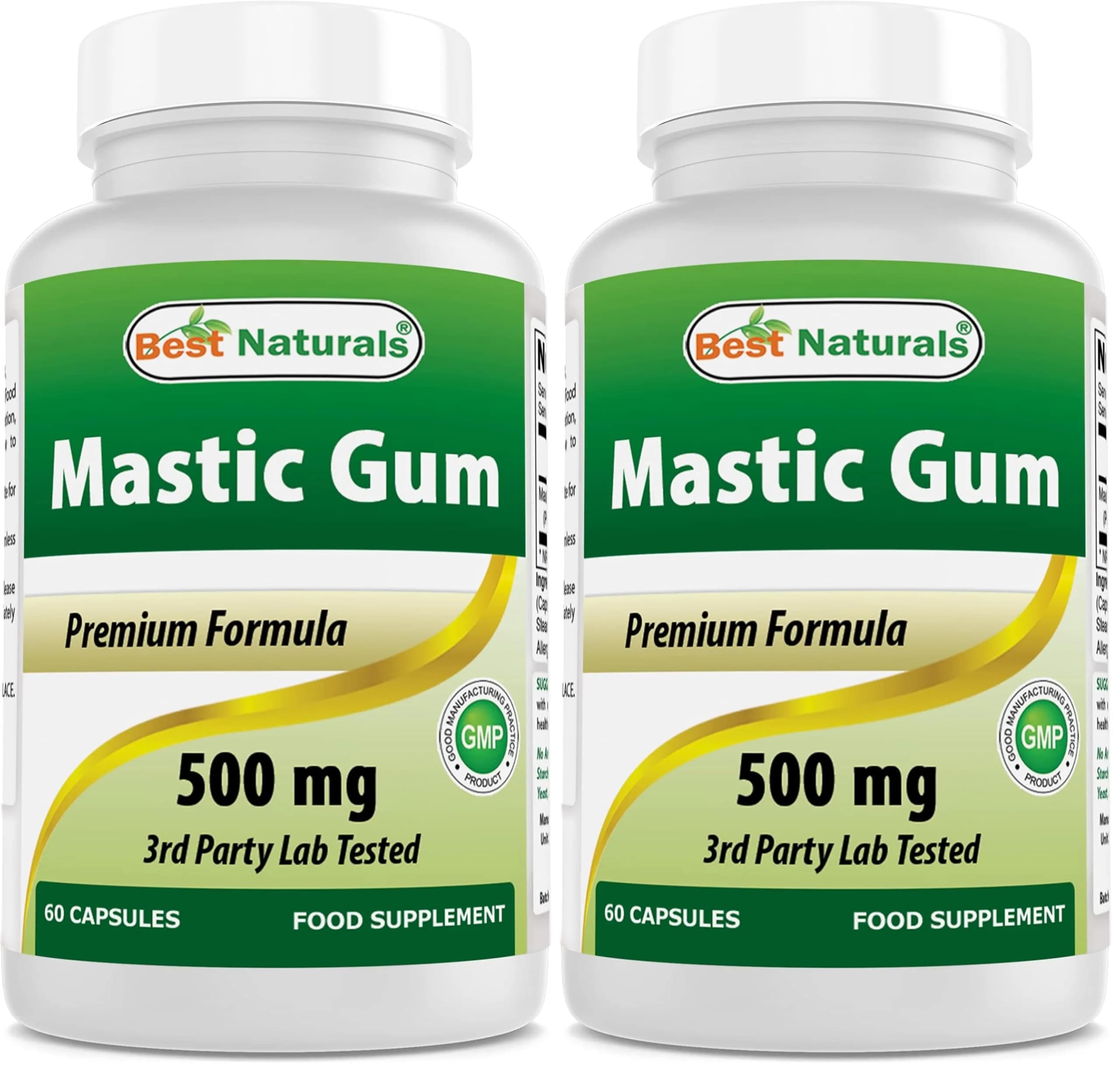 Best Naturals Mastic Gum 500 mg 120 Capsules (Pack of 2) | Supports Gastrointestinal and Oral Health - main product image