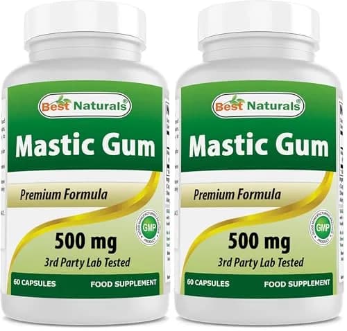 Best Naturals Mastic Gum 500 mg 120 Capsules (Pack of 2) | Supports Gastrointestinal and Oral Health thumbnail 1
