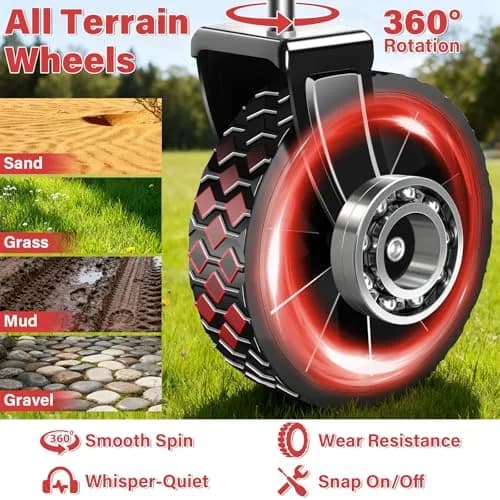 Exovyn Heavy Duty Collapsible Utility Wagon Cart 360 Lbs | Portable Garden & Beach Trolley thumbnail 6