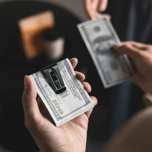 VULKIT Stainless Steel Money Clip Cash Holder with Double Clip Design | Slim & Lightweight thumbnail 6