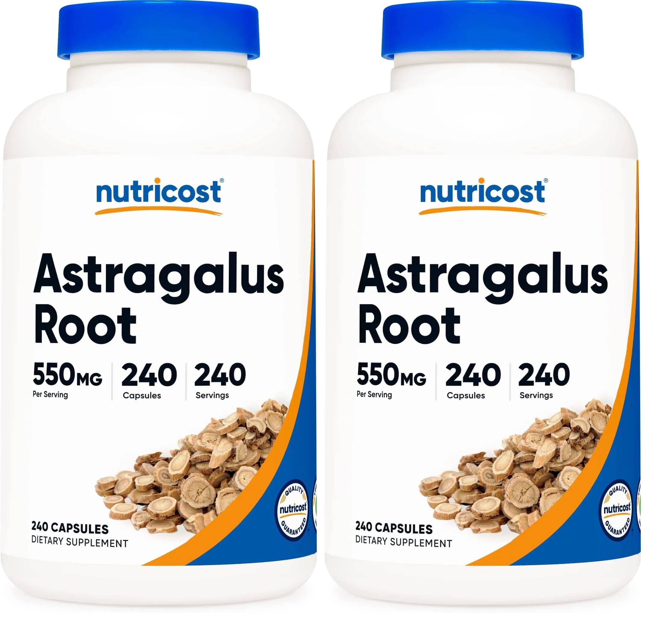 Nutricost Astragalus Capsules 550mg (240 Count, 240 Servings) | Gluten-Free Herbal Supplement for Adults — capsules