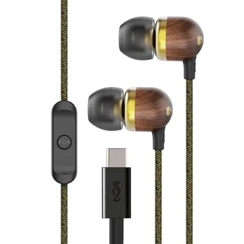 House of Marley Smile Jamaica USB-C Wired Earbuds with Microphone, 9.2mm Driver | Plug-and-Play Audio for Modern Devices thumbnail 1