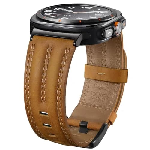 Tlselt Leather Band for Samsung Galaxy Watch Ultra 2/Ultra 47mm | Vintage Rugged Style, All-Day Comfort, Gift-Ready thumbnail 1