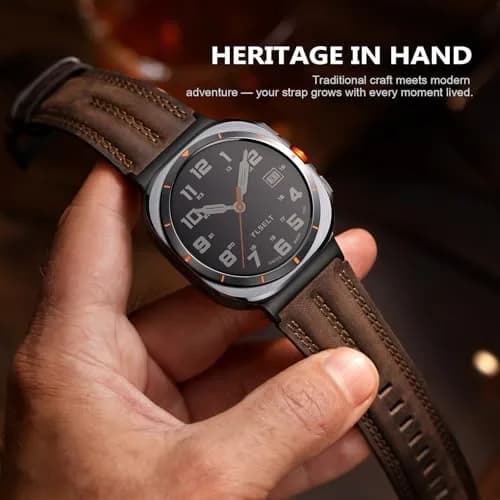 Tlselt Leather Band for Samsung Galaxy Watch Ultra 2/Ultra 47mm | Vintage Rugged Style, All-Day Comfort (70-120 chars) thumbnail 7