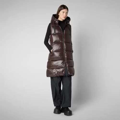 Save The Duck Iria Long Hooded Puffer Vest | Animal-Free Down Insulation, Windproof & Water-Repellent (70-120c) thumbnail 2
